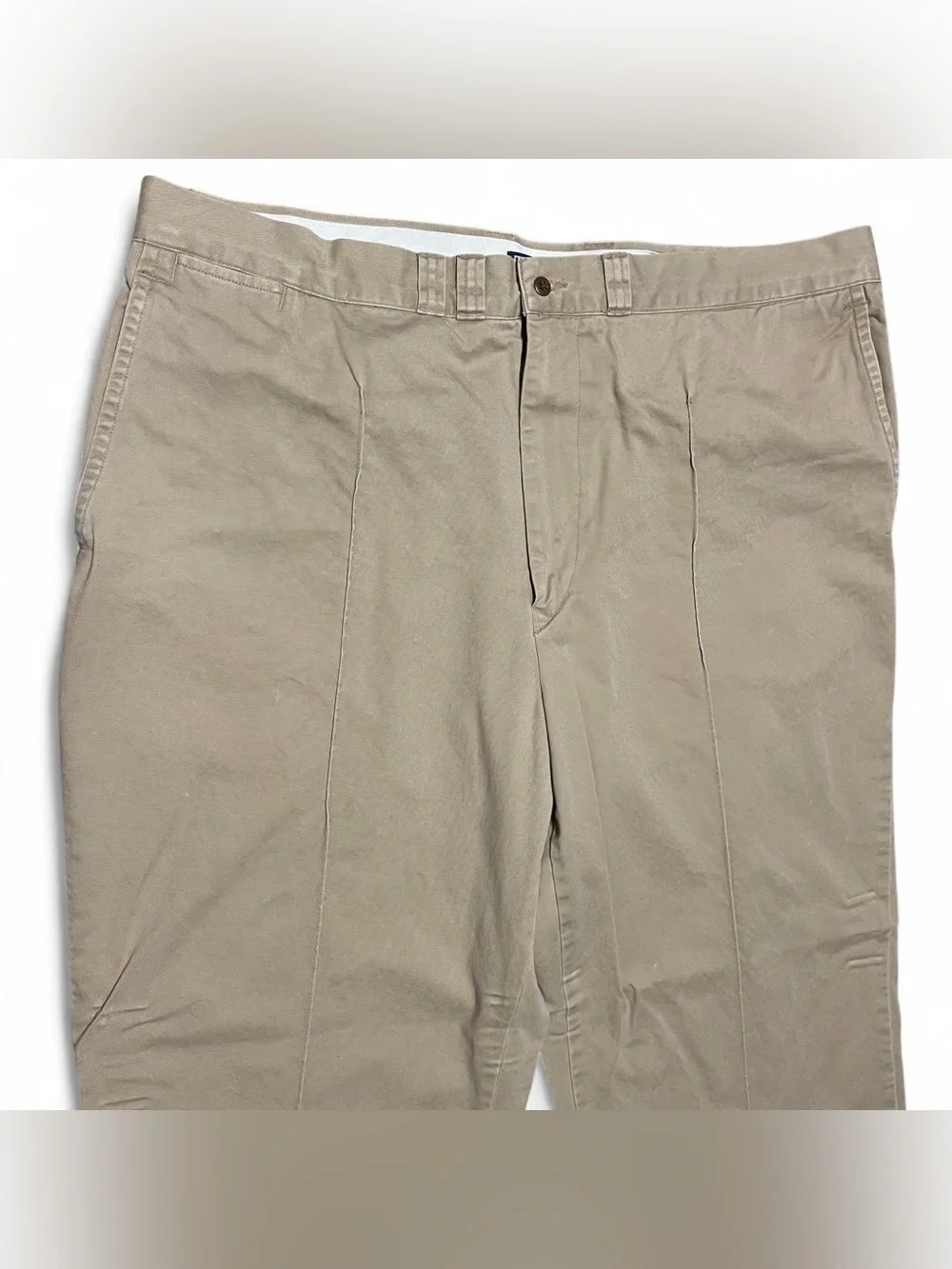 Polo Ralph Lauren Khaki Vintage Pleated Chino Pants Men's 42 X 30 100% Cotton